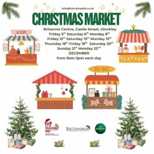 Hinckley BID's Christmas Market 2025 promotional graphic