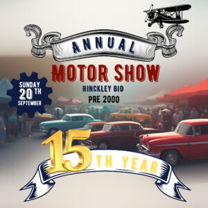 Hinckley BID's 15th Annual Motor Show 2026 promotional graphic