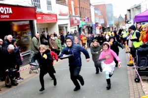 Hinckley BID's 10th Annual Pancake Race - The Highlights photograph