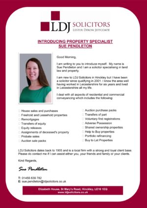 Town Centre Solicitors Introduces new Property Specialist photograph